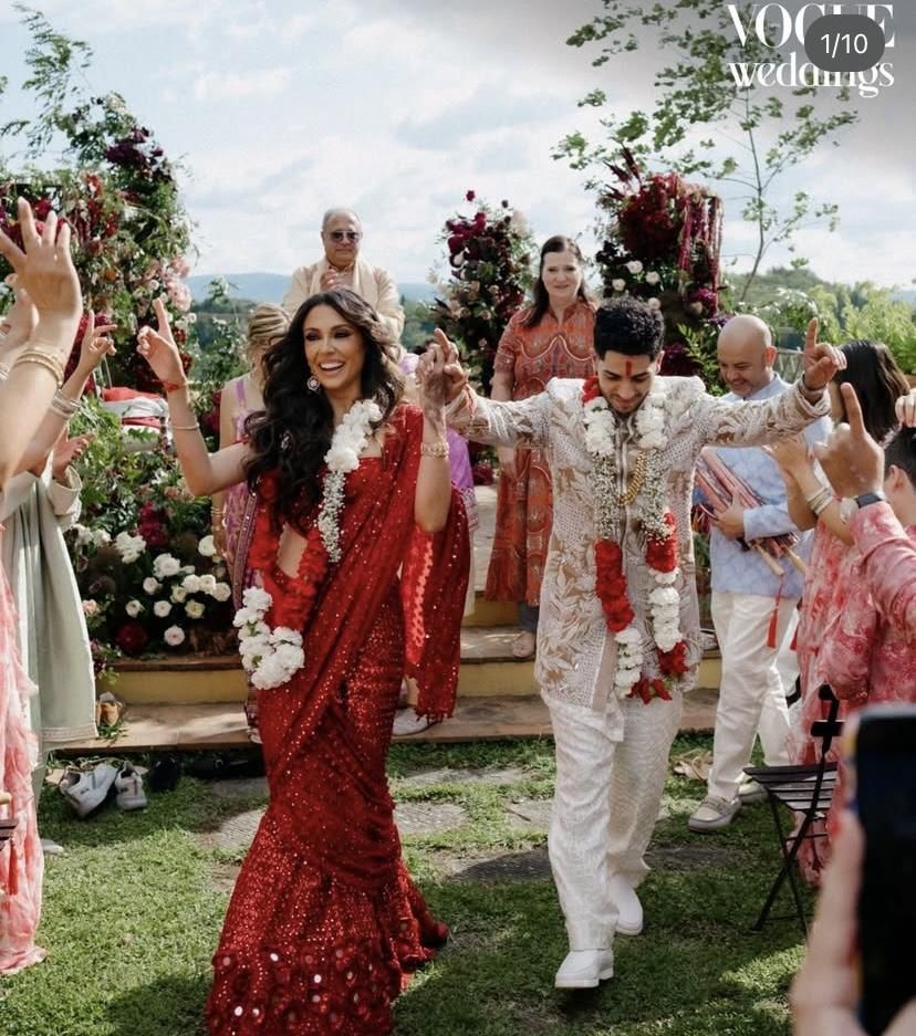 محطة مصر نيوز - مينا مسعود يحتفل بزفافه على الممثلة الهندية إميلي شاه في توسكانا