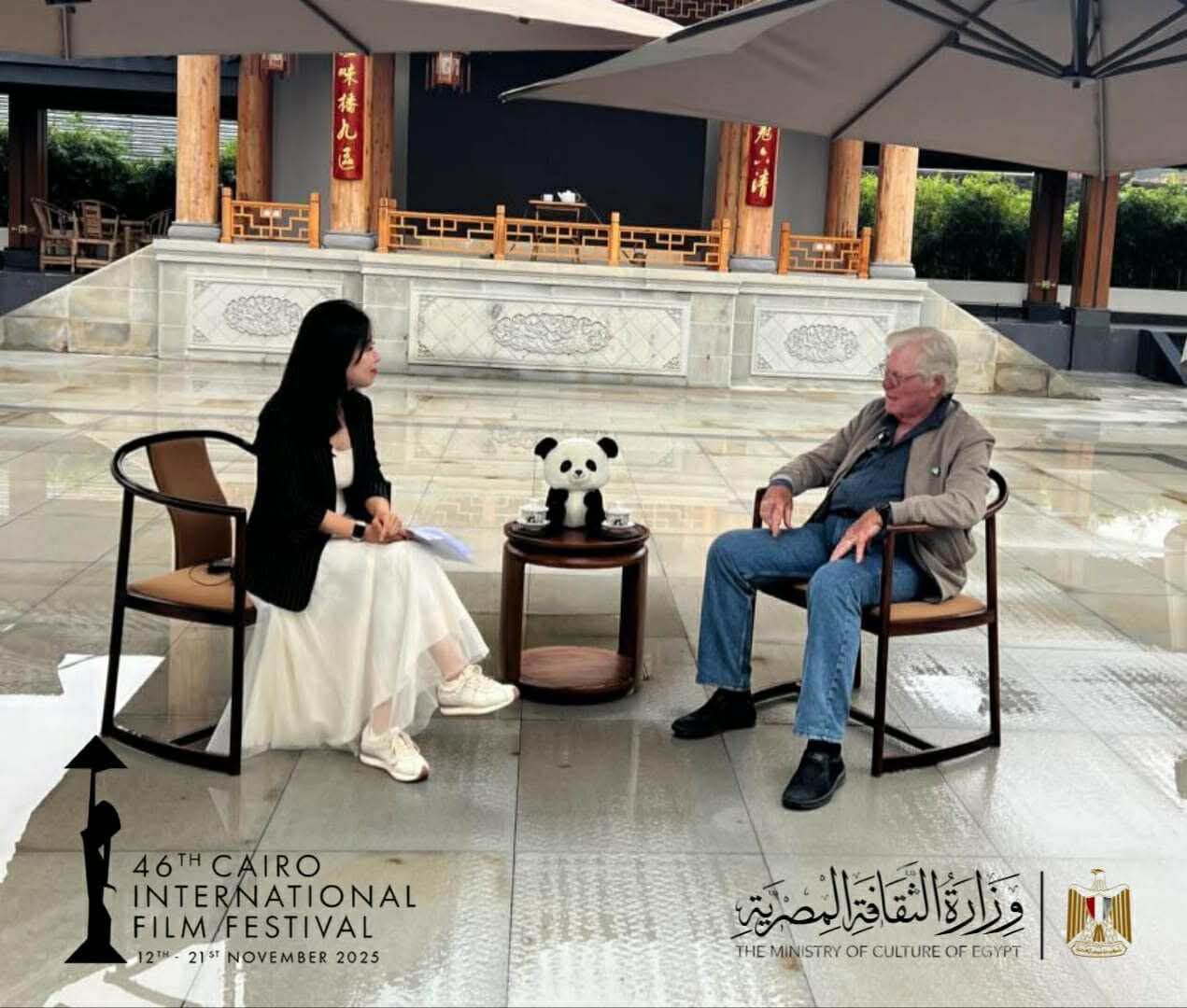 محطة مصر نيوز - حفاوة كبيرة بحسين فهمي في اليوم الأول لمشاركته بجوائز "الباندا الذهبية" بالصين