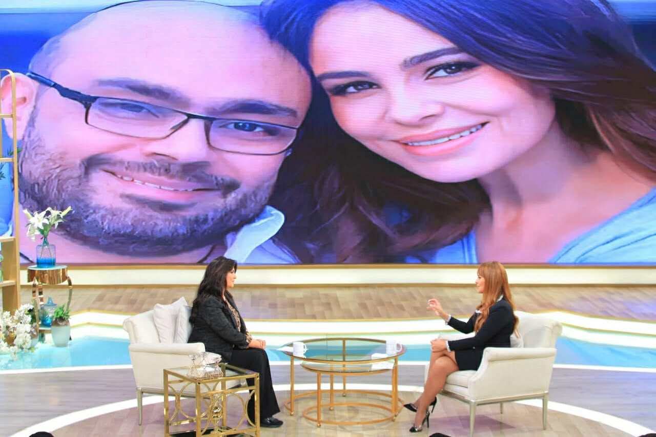 محطة مصر نيوز - كارول سماحة في ظهورها الأول بعد رحيل زوجها عبر «معكم منى الشاذلي»