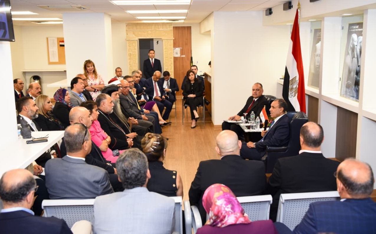 أخبار مصر - وزير الخارجية يلتقي الجالية المصرية بـ نيويورك على هامش أعمال الجمعية العامة للأمم المتحدة