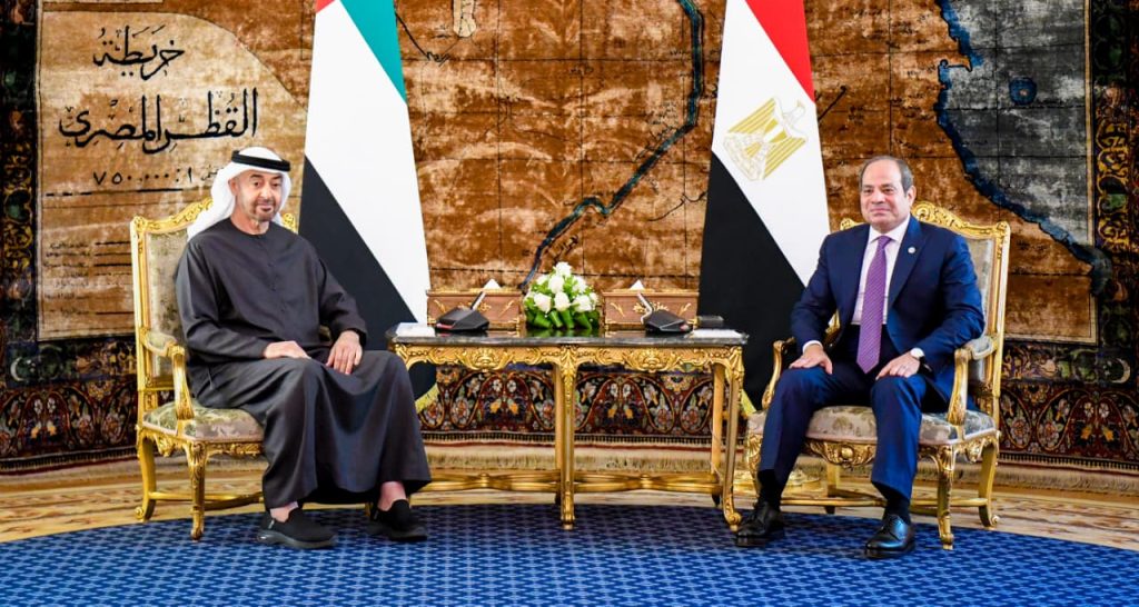 الوضع في قطاع غزة يتصدر مباحثات الرئيس السيسي والشيخ محمد بن زايد رئيس الإمارات أخبار مصر والعالم لحظة بلحظة - الوضع في قطاع غزة يتصدر مباحثات الرئيس السيسي والشيخ محمد بن زايد رئيس الإمارات
