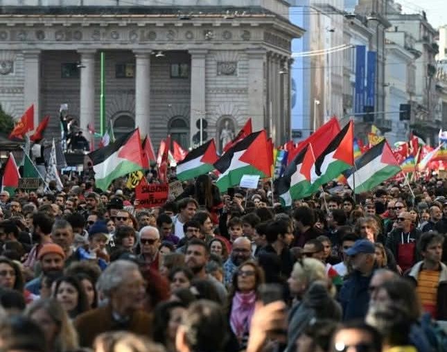 أخبار مصر - إيطاليا تشهد احتجاجات واسعة وإضرابًا عامًا رفضًا للحرب على غزة