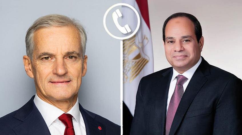 الرئيس عبد الفتاح السيسي يتلقى اتصالاً هاتفياً من رئيس الوزراء النرويجي أخبار مصر والعالم لحظة بلحظة - الرئيس عبد الفتاح السيسي يتلقى اتصالاً هاتفياً من رئيس الوزراء النرويجي