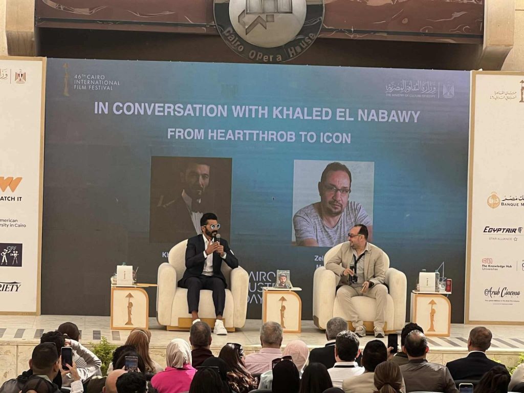 محطة مصر نيوز - خالد النبوي بندوة كاملة العدد ومسيرة استثنائية"بمهرجان القاهرة