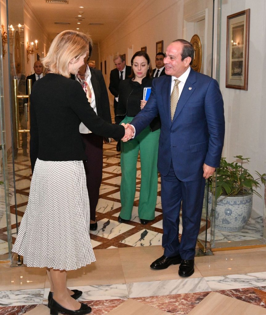 أخبار مصر والعالم لحظة بلحظة - الرئيس السيسي يستقبل الممثلة العليا للشؤون الخارجية والسياسة الأمنية للاتحاد الأوروبي