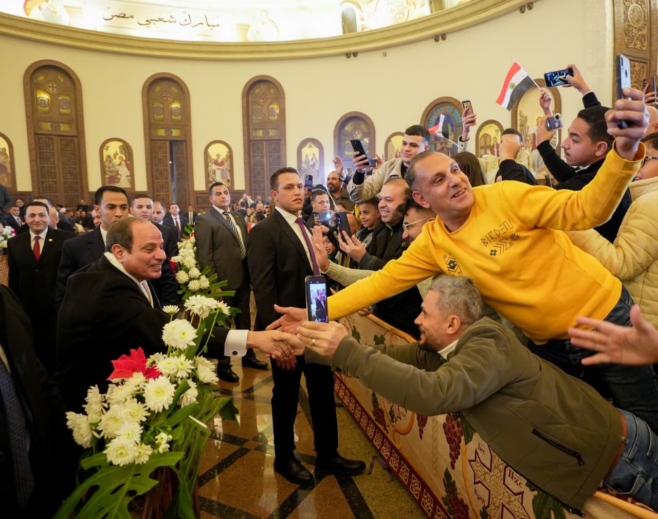 أخبار مصر - الرئيس عبد الفتاح السيسى يصل كاتدرائية ميلاد المسيح بالعاصمة الجديدة للتهنئة بعيد الميلاد