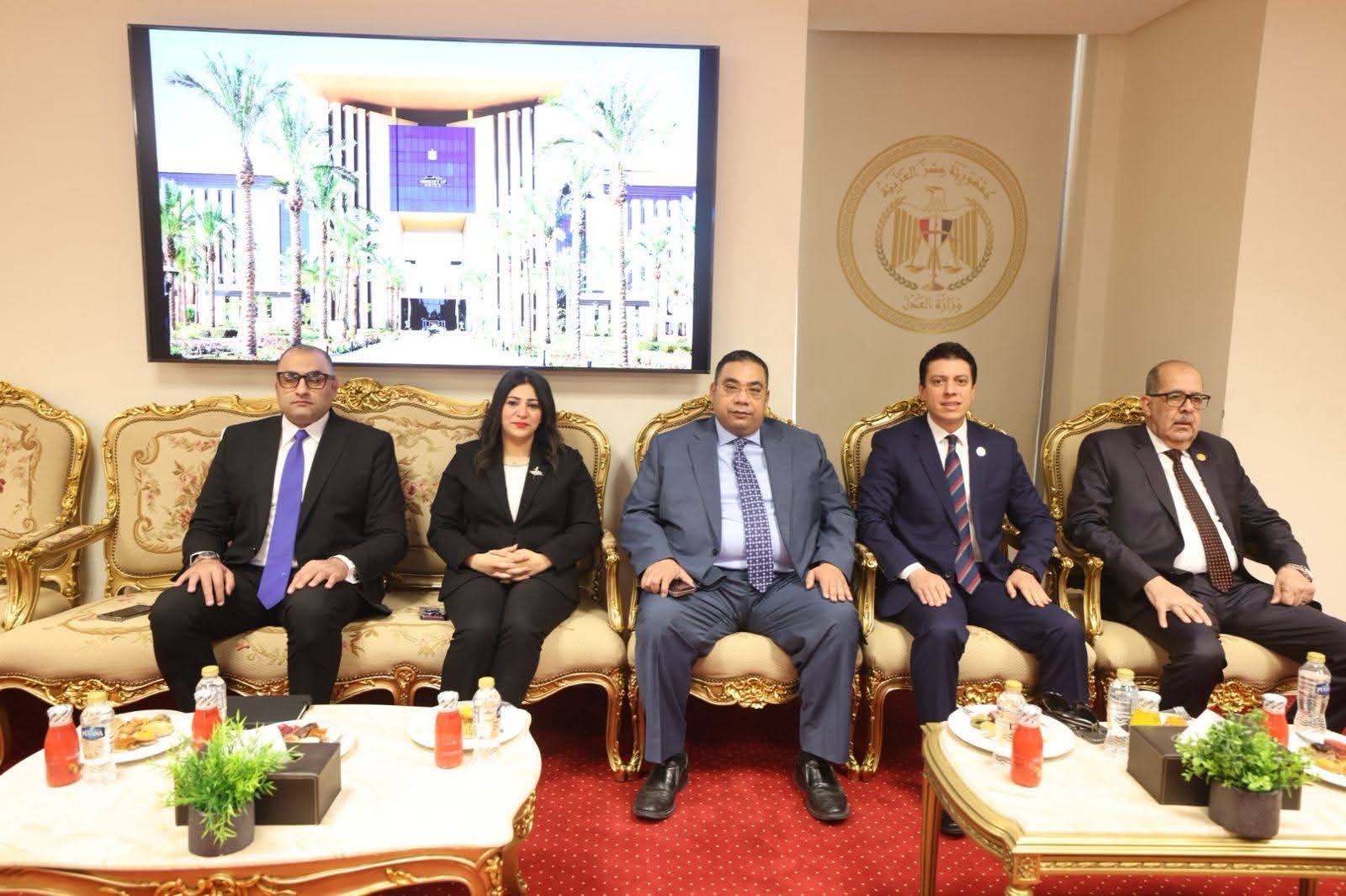 محطة مصر نيوز - رئيس قضايا الدولة يهنئ المستشار محمود الشريف بتولي منصبه الجديد وزيراً للعدل