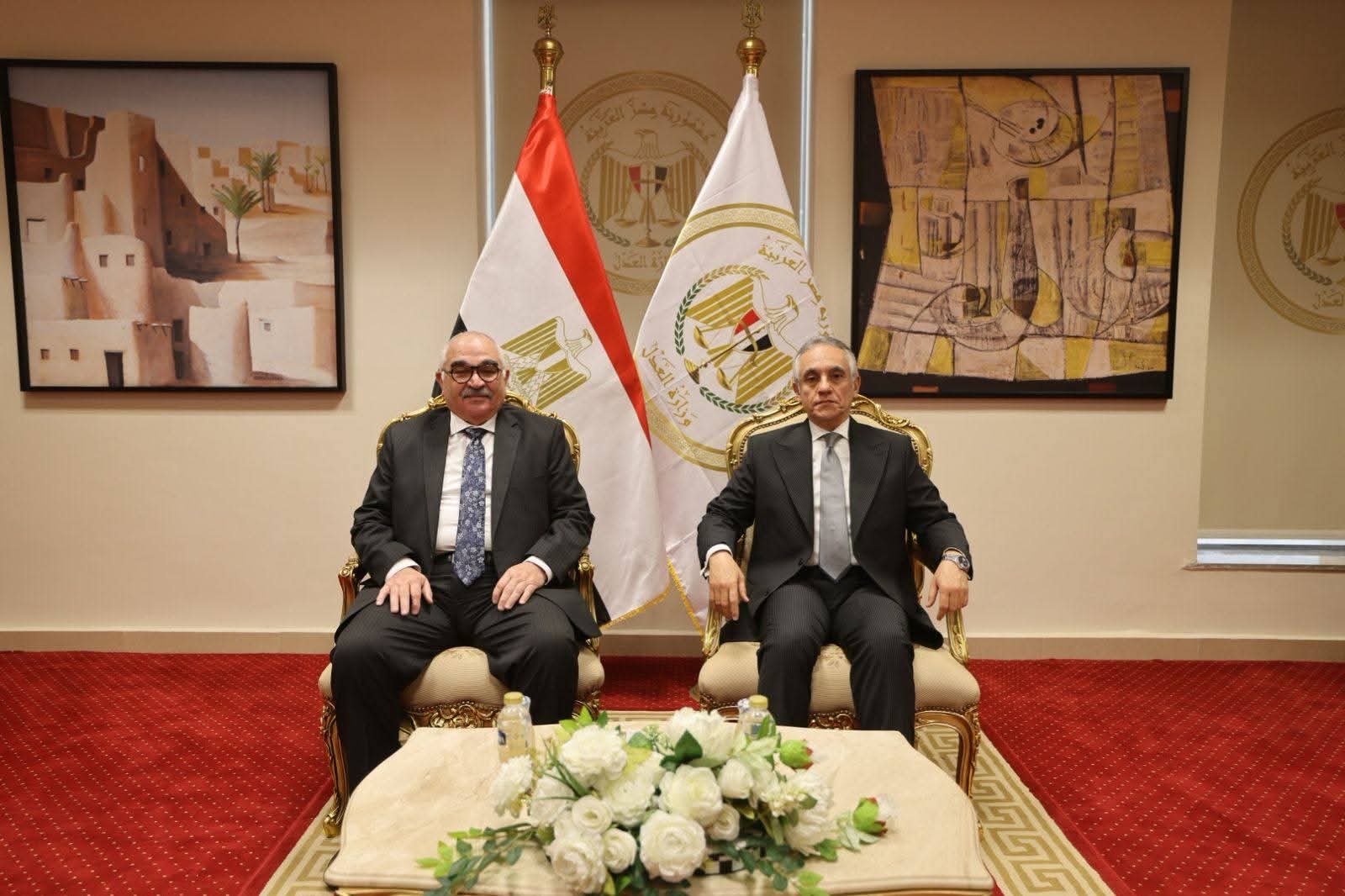 محطة مصر نيوز - رئيس قضايا الدولة يهنئ المستشار محمود الشريف بتولي منصبه الجديد وزيراً للعدل