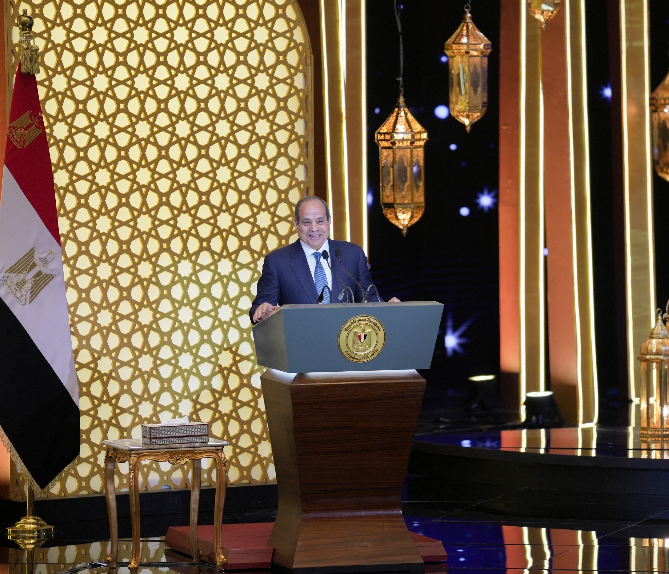 محطة مصر نيوز - الرئيس عبد الفتاح السيسي يشهد احتفال وزارة الأوقاف بليلة القدر