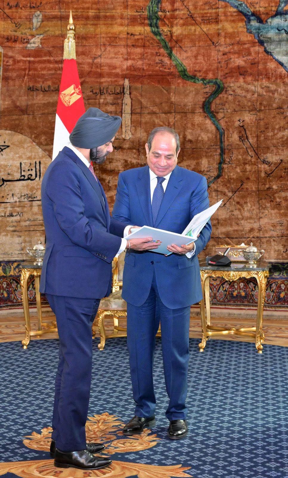 محطة مصر نيوز - الرئيس السيسي يستقبل رئيس مجموعة البنك الدولي