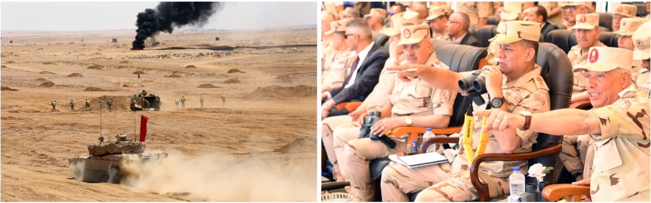 محطة مصر نيوز - وزير الدفاع والإنتاج الحربي يشهد تنفيذ المرحلة الرئيسية للمشروع التكتيكى بجنود «بدر 2026» بالذخيرة الحية