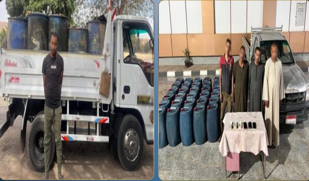 محطة مصر نيوز - ضبط 5 متهمين بحوزتهم 4.6 طن سولار قبل بيعها في السوق السوداء بأسوان والأقصر