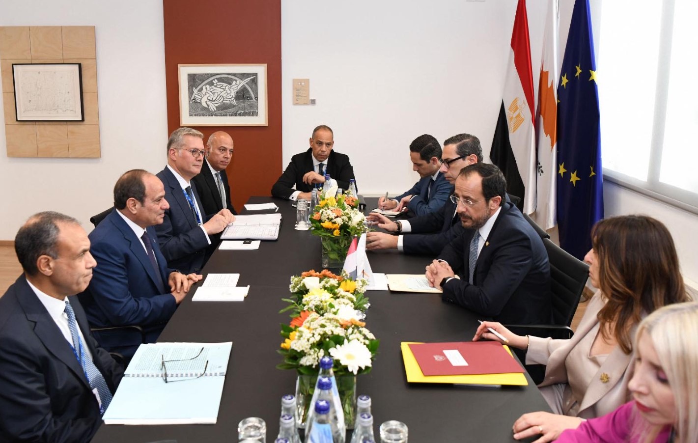 محطة مصر نيوز - الرئيس السيسي ونظيره القبرصي يوقعان إعلان مشترك لترفيع العلاقات بين البلدين