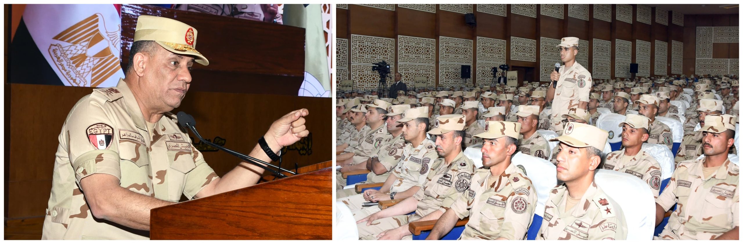 محطة مصر نيوز - وزير الدفاع والإنتاج الحربي يلتقي عدداً من مقاتلي المنطقة الغربية العسكرية