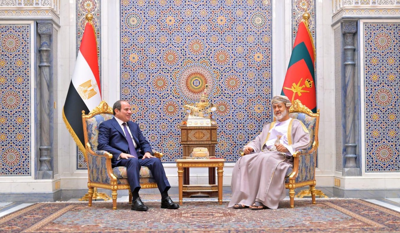 محطة مصر نيوز - الرئيس السيسي يتناول مستجدات الأوضاع الإقليمية خلال لقائه السلطان هيثم بن طارق