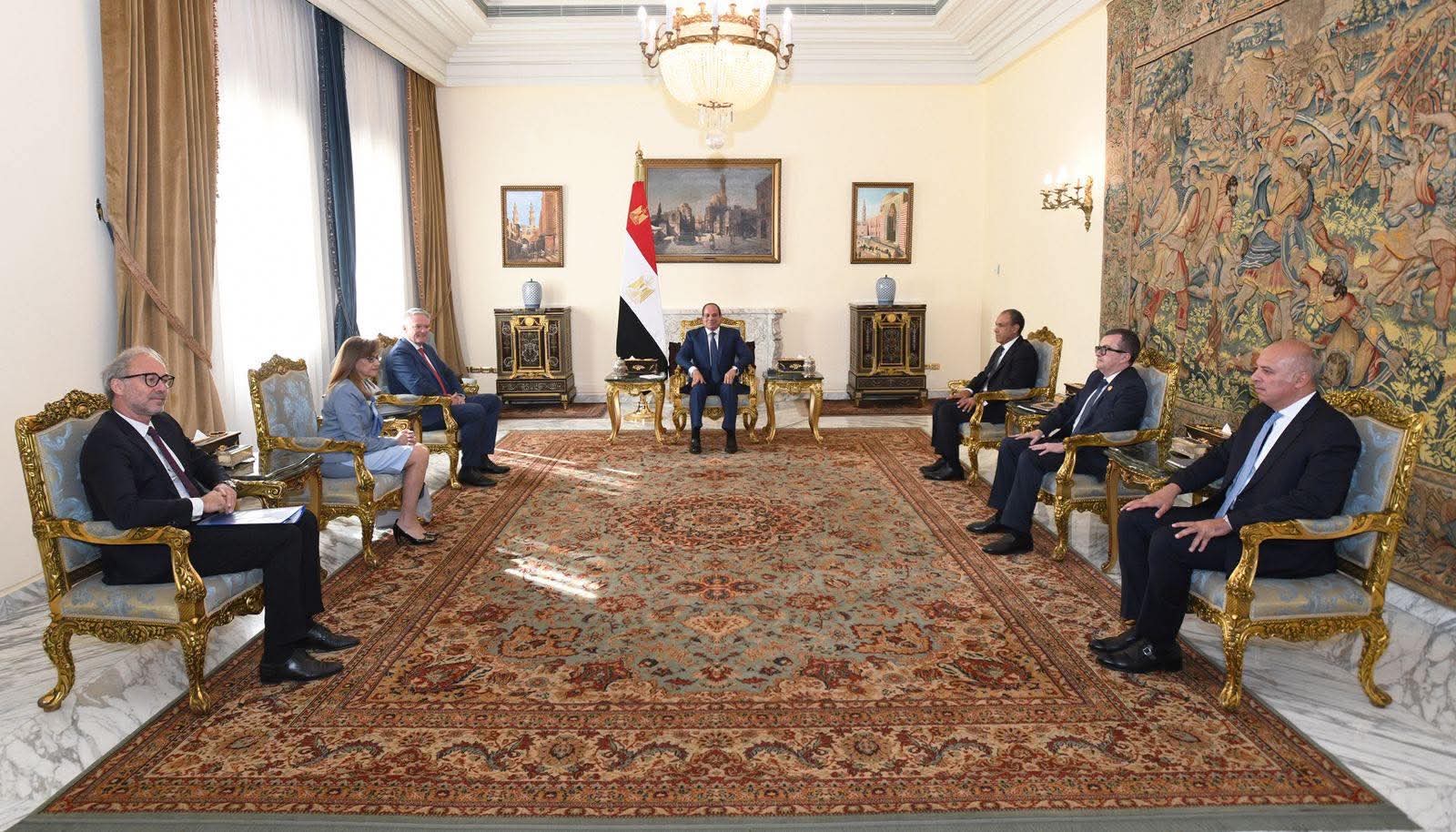 محطة مصر نيوز - الرئيس السيسي يبحث مع أمين عام منظمة التعاون الاقتصادي والتنمية تعزيز الشراكة ودعم الإصلاح الاقتصادي