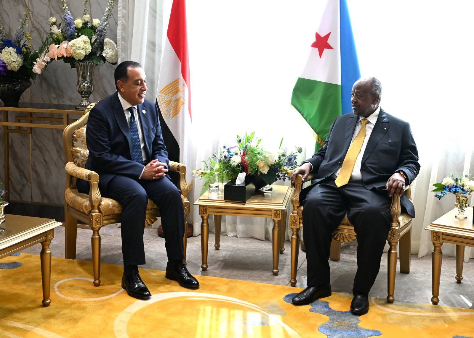 محطة مصر نيوز - مدبولي ينقل تهنئة الرئيس السيسي لرئيس جيبوتي ويبحث تعزيز التعاون الثنائي في مجالات التنمية والاستثمار