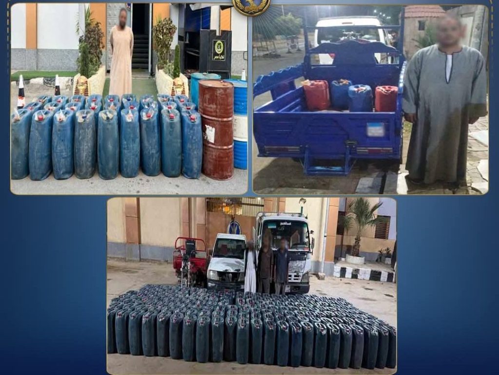 ضبط 12 ألف لتر مواد بترولية مجهولة المصدر قبل طرحها بالسوق السوداء في الأقصر وأسوان أخبار مصر - ضبط 12 ألف لتر مواد بترولية مجهولة المصدر قبل طرحها بالسوق السوداء في الأقصر وأسوان