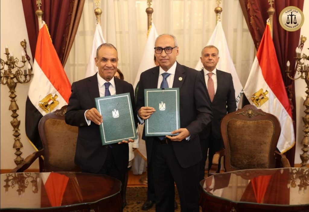 أخبار مصر - توقيع مذكرة تفاهم بين الوكالة المصرية للشراكة من أجل التنمية واتحاد مجالس الدولة والمحاكم العليا الإدارية الأفريقية