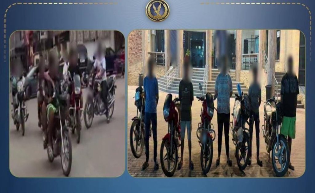 زفة خرجت عن السيطرة.. استعراضات متهورة تنتهي بضبط 5 شباب ودراجاتهم في المحلة أخبار مصر - زفة خرجت عن السيطرة.. استعراضات متهورة تنتهي بضبط 5 شباب ودراجاتهم في المحلة