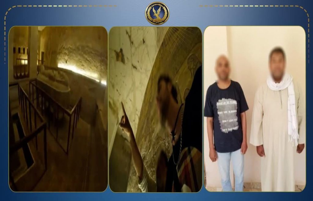 ضبط حارسين إداريين بعد ظهورهما في فيديو أثناء تقاضي مبالغ من سائح بالأقصر أخبار مصر - ضبط حارسين إداريين بعد ظهورهما في فيديو أثناء تقاضي مبالغ من سائح بالأقصر