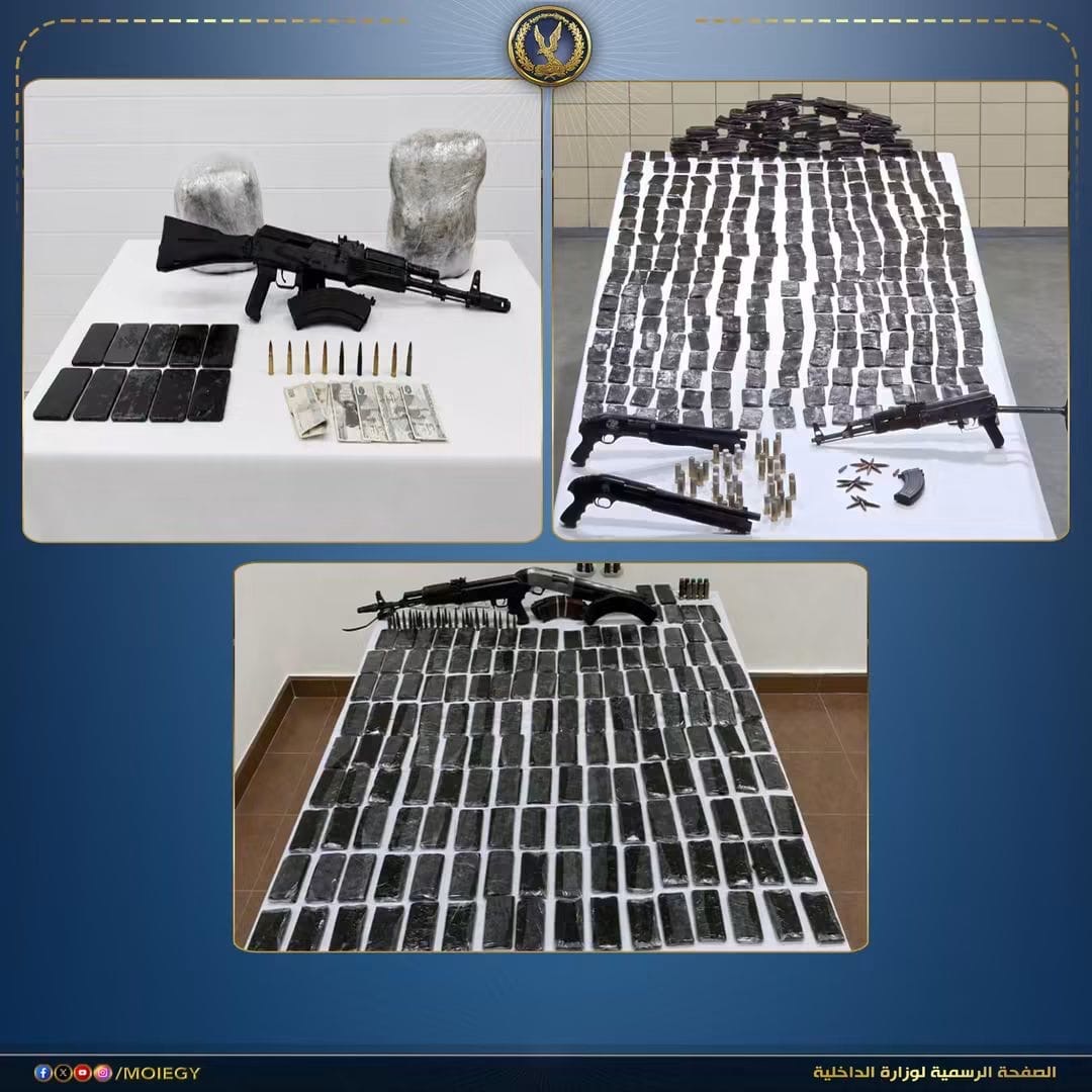أخبار مصر - مصرع 5 عناصر شديدة الخطورة وضبط 94 مليون جنيه مخدرات وأسلحة في ضربات أمنية استباقية