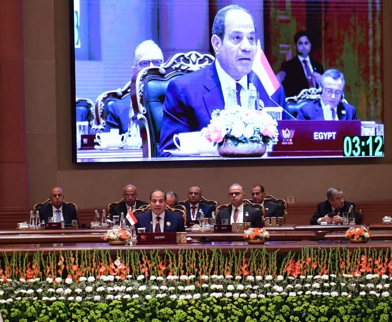 أخبار مصر - الرئيس السيسي يلقي كلمة مصر عقب «إعلان نيودلهي الصادر عن قادة تجمع» البريكس