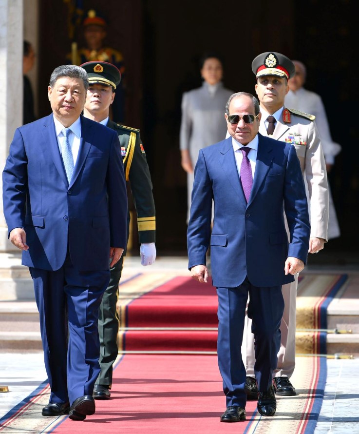 أخبار مصر - الرئيس عبد الفتاح السيسي يستقبل نظيره الصيني بقصر الاتحادية