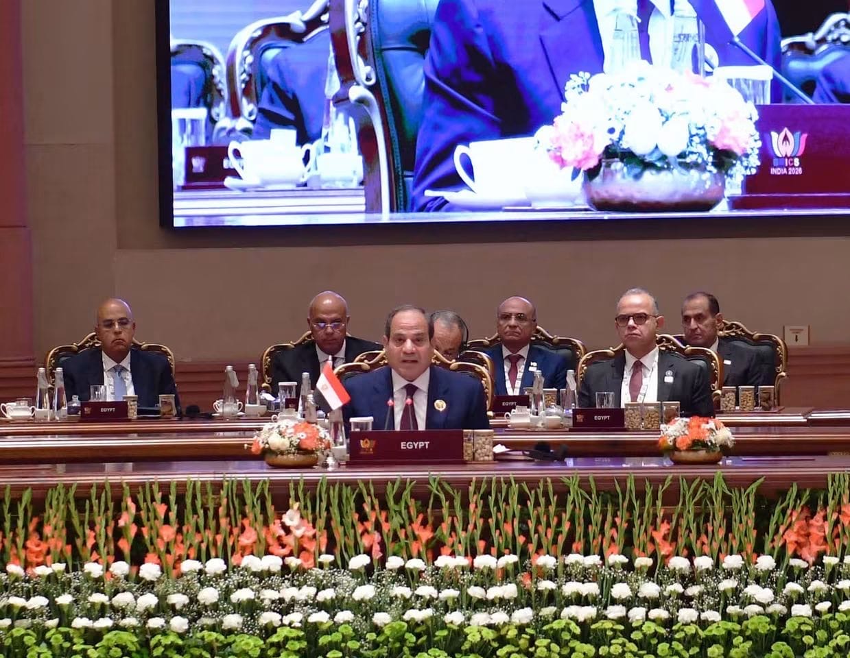 أخبار مصر - الرئيس السيسي يلقي كلمة مصر عقب «إعلان نيودلهي الصادر عن قادة تجمع» البريكس