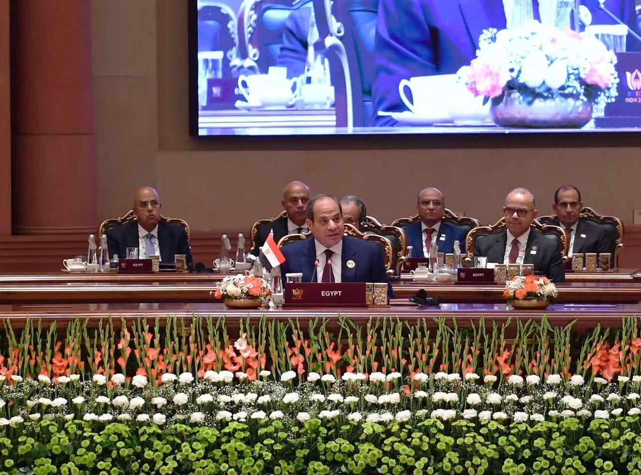 أخبار مصر - الرئيس السيسي يلقي كلمة مصر عقب «إعلان نيودلهي الصادر عن قادة تجمع» البريكس
