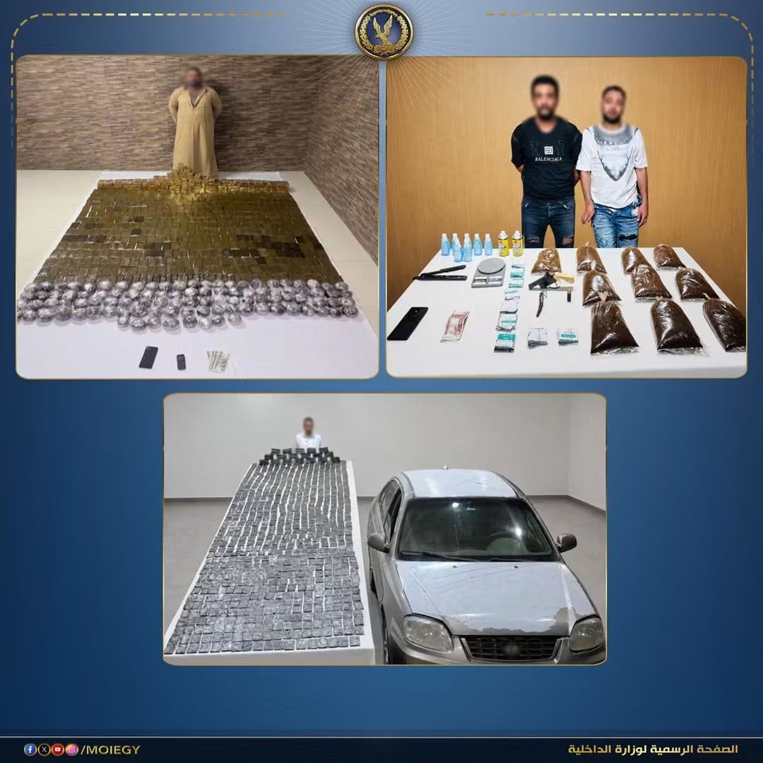 أخبار مصر - مصرع 5 عناصر شديدة الخطورة وضبط 94 مليون جنيه مخدرات وأسلحة في ضربات أمنية استباقية