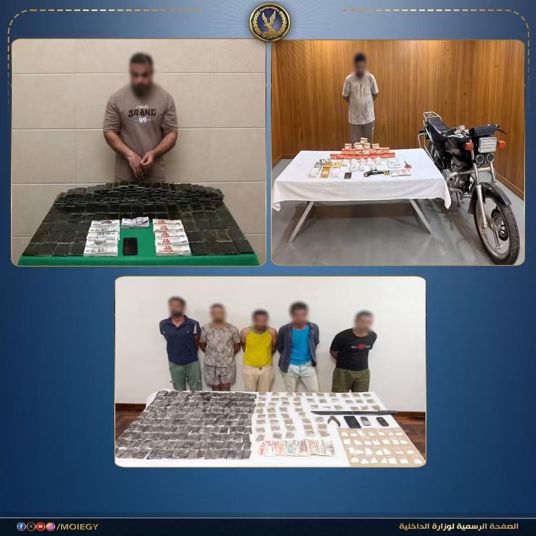 أخبار مصر - مصرع 5 عناصر شديدة الخطورة وضبط 94 مليون جنيه مخدرات وأسلحة في ضربات أمنية استباقية