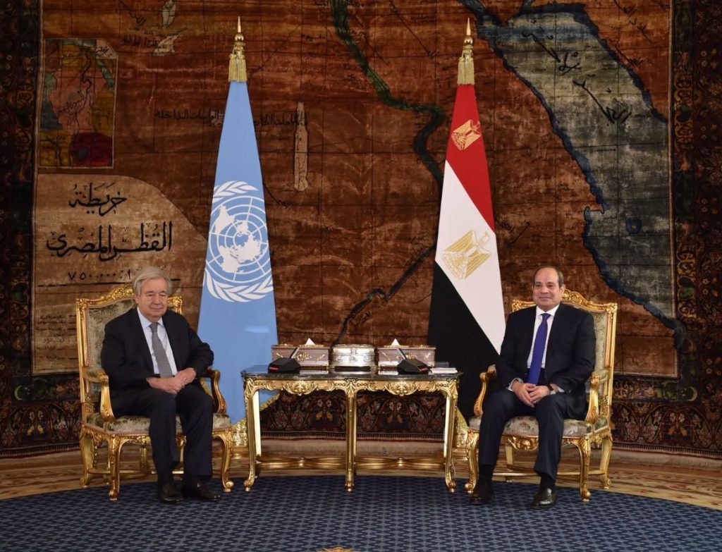 الرئيس عبد الفتاح السيسي يلتقي نطونيو جوتيريش سكرتير عام الأمم المتحدة أخبار مصر - الرئيس عبد الفتاح السيسي يلتقي نطونيو جوتيريش سكرتير عام الأمم المتحدة